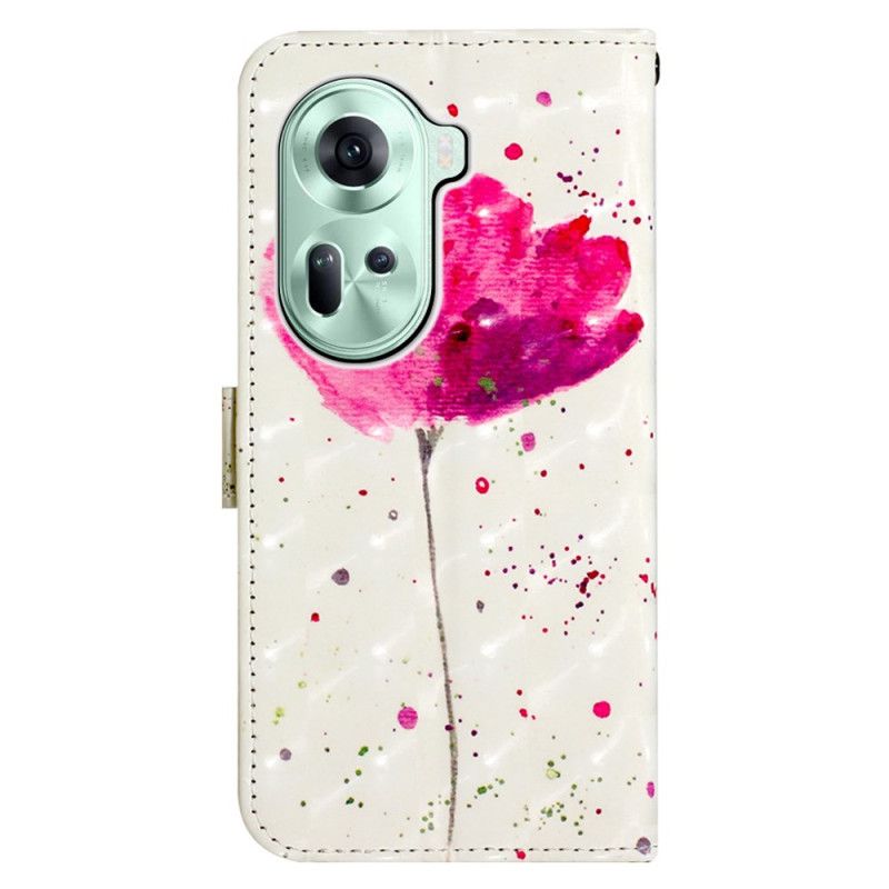 Folio Deksel Oppo Reno 11 5g Valmue Beskyttelse Deksel