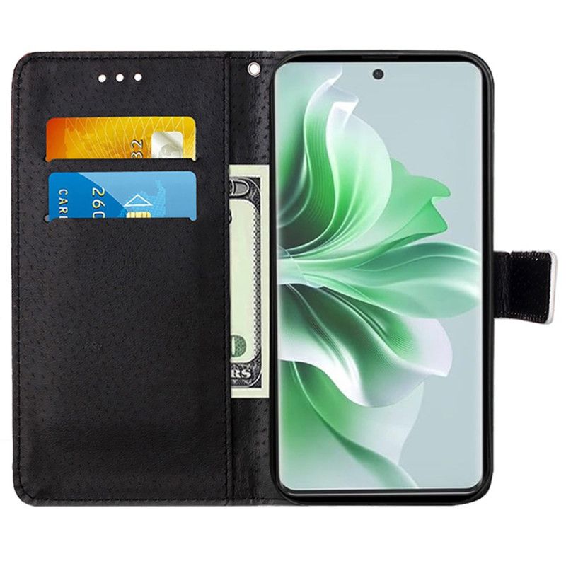 Lærdeksel Folio Deksel Oppo Reno 11 5g Stropproser