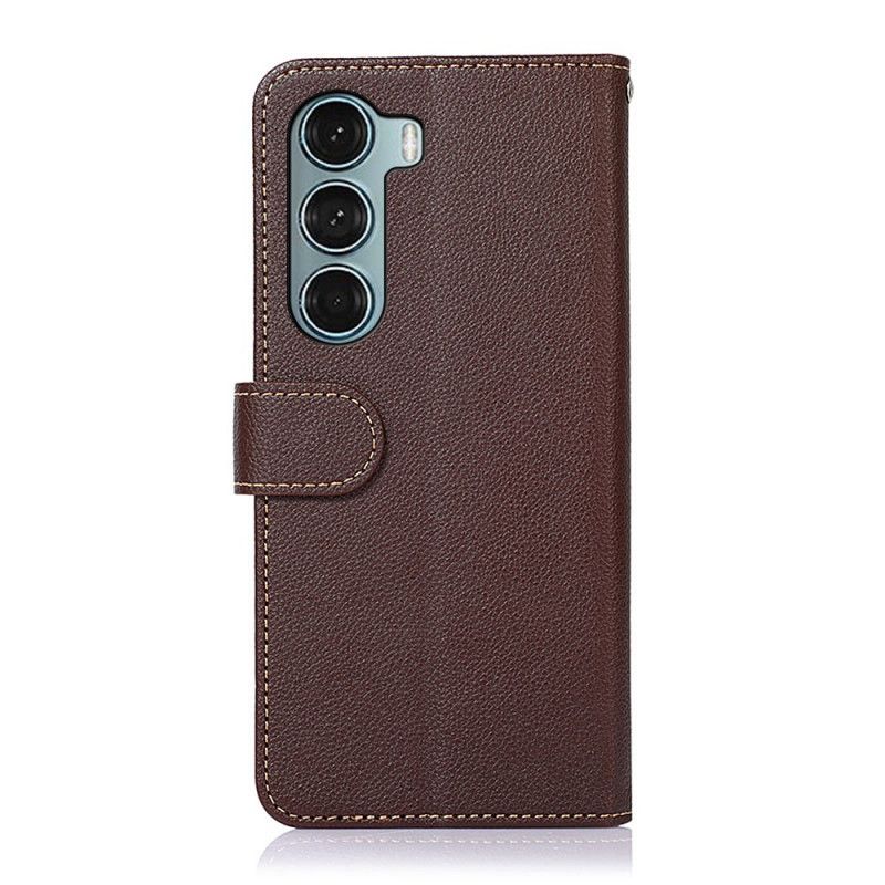 Folio Deksel Moto G200 5g Lychee Style Rfid Khazneh