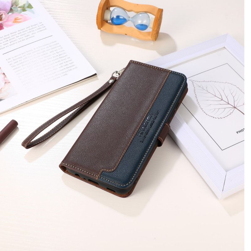 Folio Deksel Moto G200 5g Lychee Style Rfid Khazneh