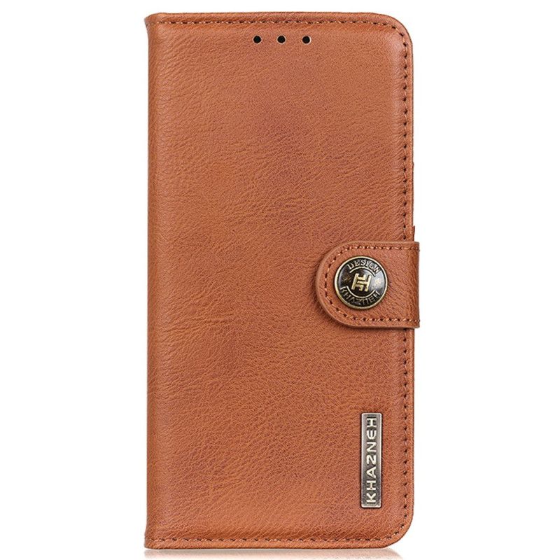 Lærdeksel Folio Deksel Moto G200 5g Imitert Skinn Khazneh