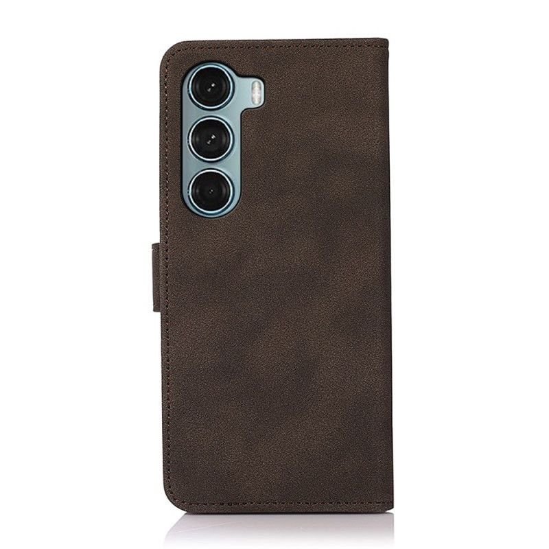 Lærdeksel Folio Deksel Moto G200 5g Mobildeksel Skinneffektmote Khazneh