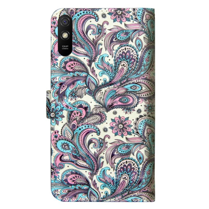 Folio Deksel Xiaomi Redmi 9A Mønstrede Blomster Anti-fall