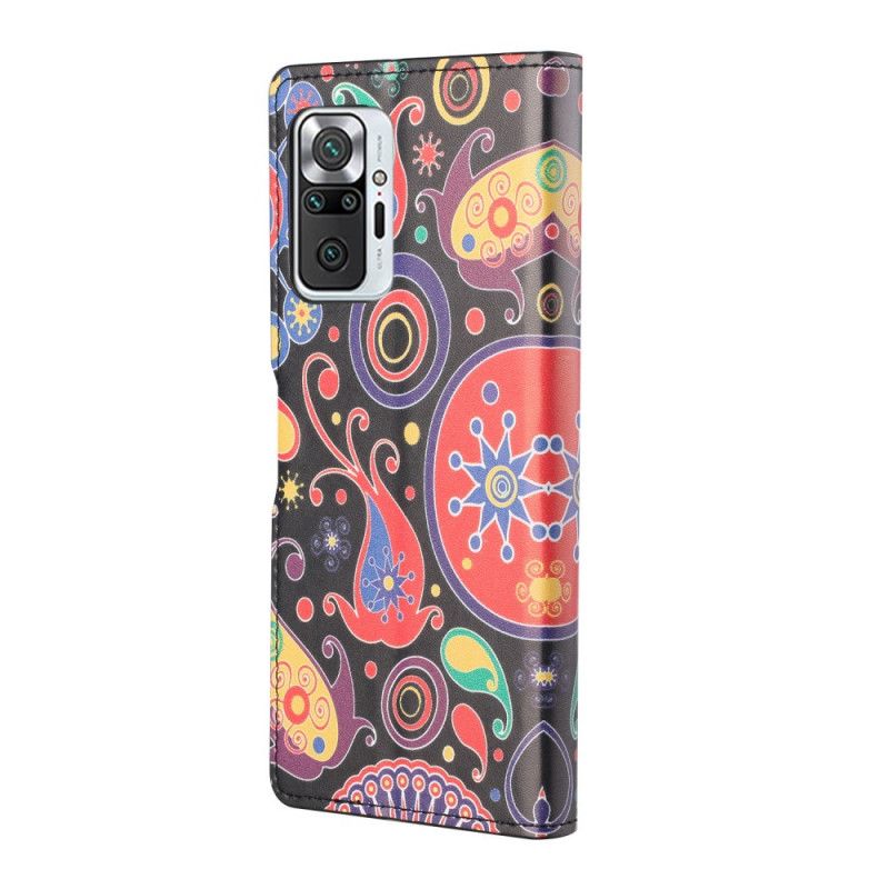 Folio Deksel Xiaomi Redmi Note 10 Pro Galakse Design Anti-fall