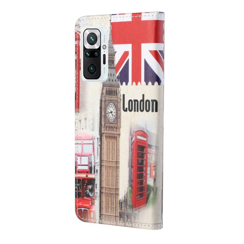 Folio Deksel Xiaomi Redmi Note 10 Pro Liv I London Anti-fall