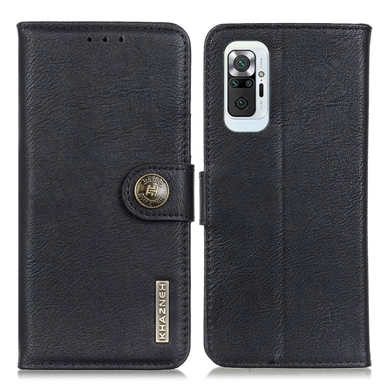 Folio Deksel Xiaomi Redmi Note 10 Pro Svart Khazneh Lærimitasjon