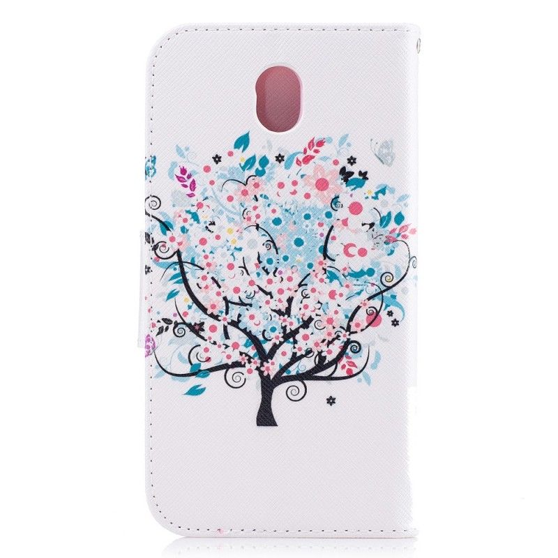 Folio Deksel Samsung Galaxy J5 2017 Blomstret Tre Anti-fall