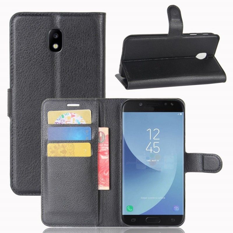 Folio Deksel Samsung Galaxy J5 2017 Svart Klassisk Beskyttelse
