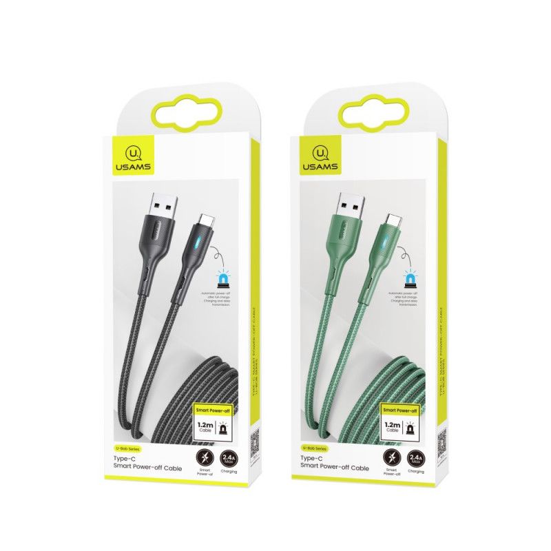 Usams Flettet Nylon Ladekabel