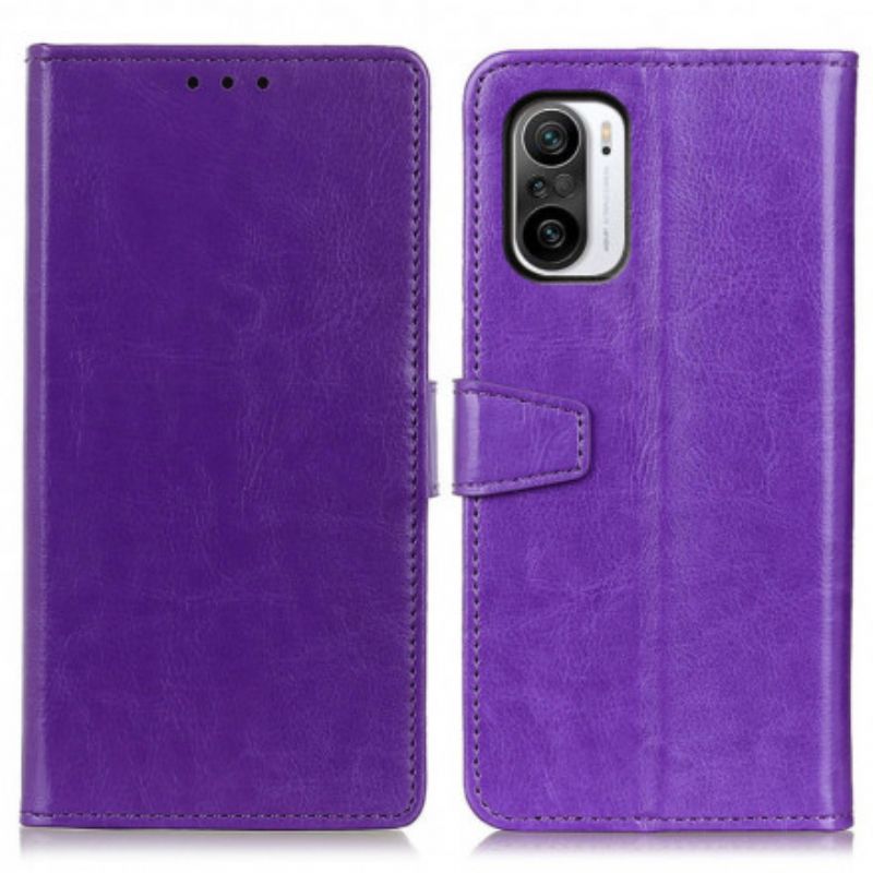 Folio Deksel Xiaomi Mi 11i 5g / Poco F3 Enkel Skinnende Skinneffekt