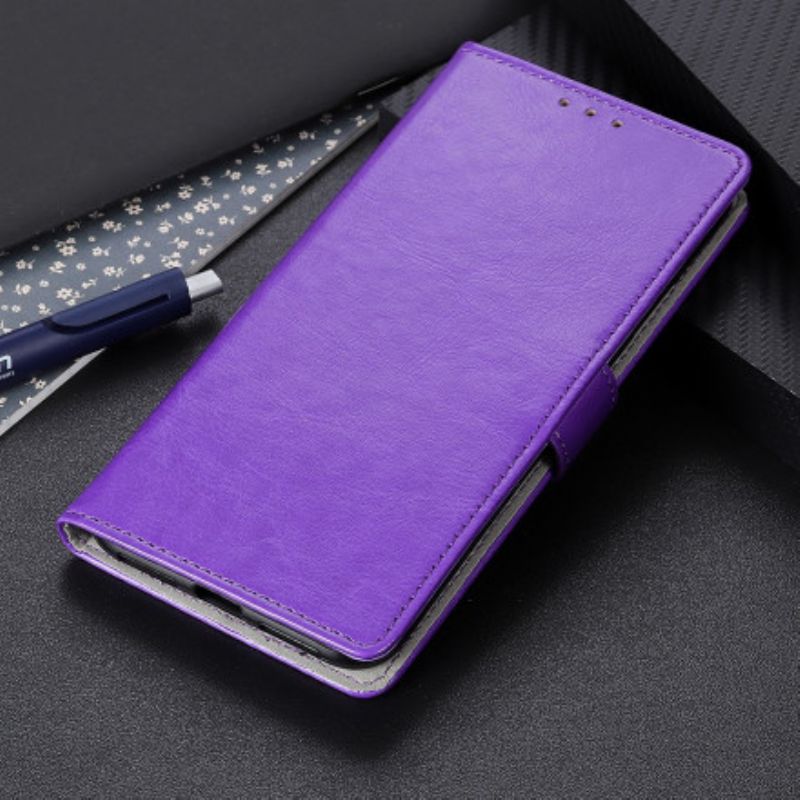 Folio Deksel Xiaomi Mi 11i 5g / Poco F3 Enkel Skinnende Skinneffekt