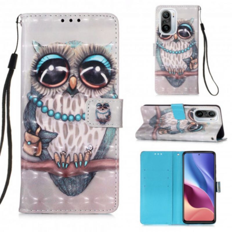 Folio Deksel Xiaomi Mi 11i 5g / Poco F3 Miss Owl Beskyttelse Deksel