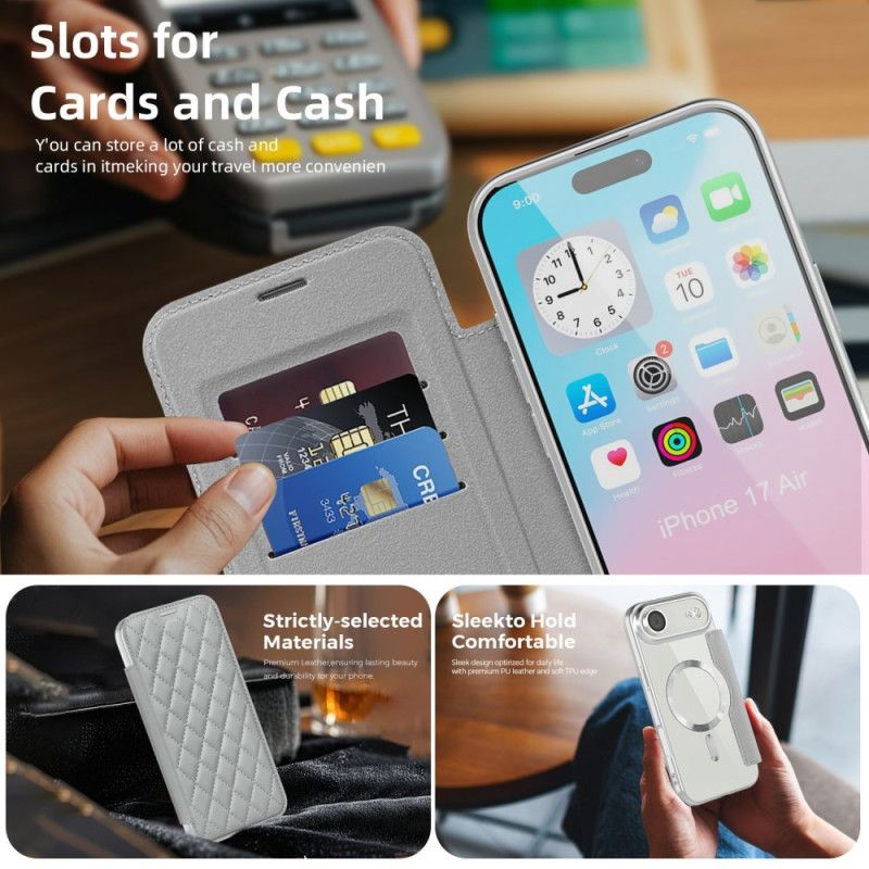 Folio Deksel Til iPhone Air Magsafe-kompatibel Vattert