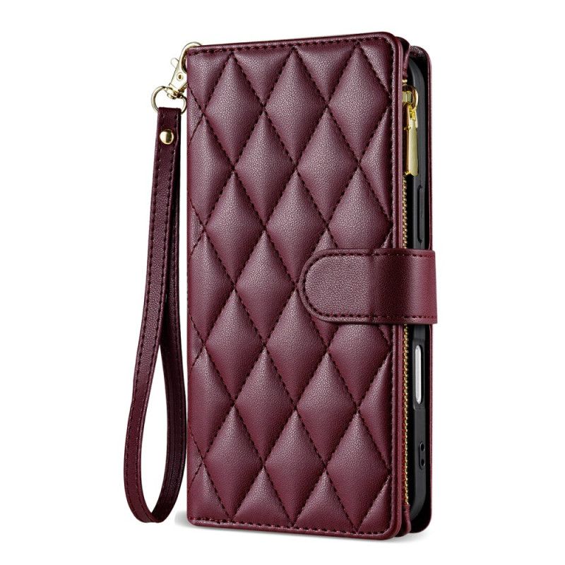 Folio Deksel Til iPhone Air Vattert Med Snor Og Skulderstropp