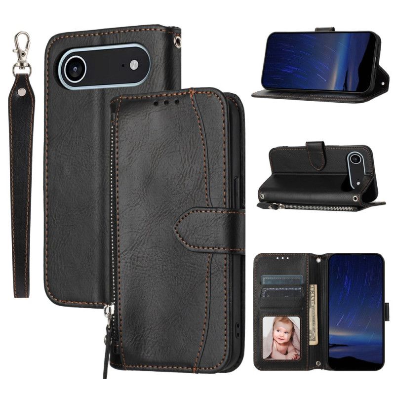 Lærdeksel Folio Deksel iPhone Air Mobildeksel Retro Lommebok