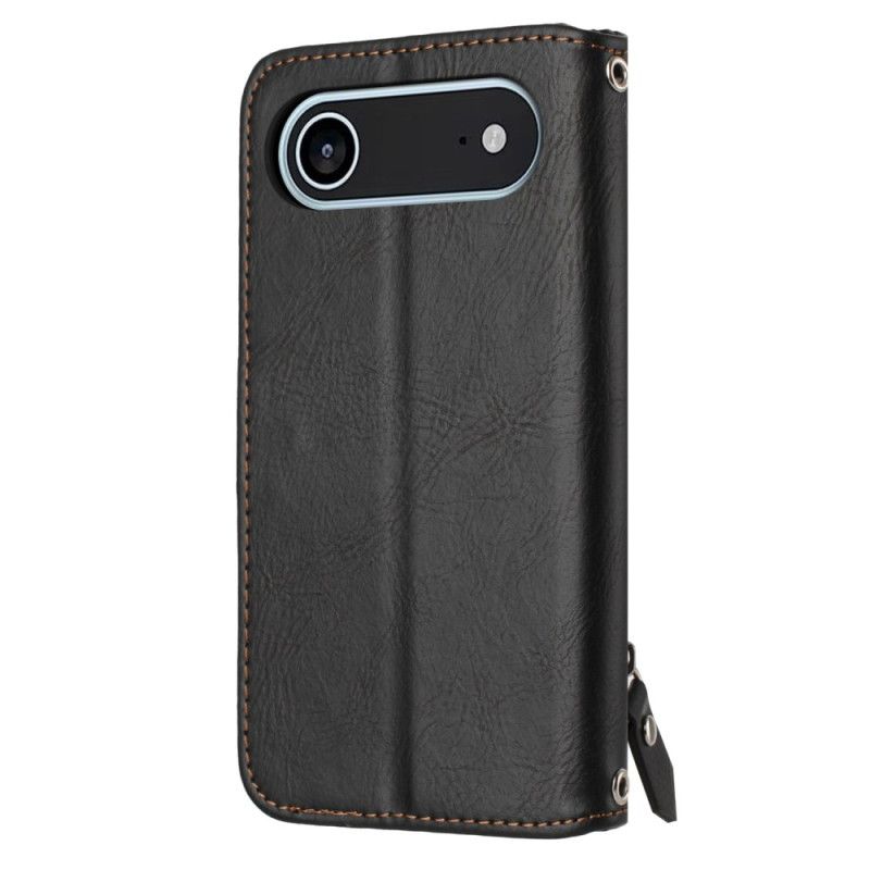 Lærdeksel Folio Deksel iPhone Air Mobildeksel Retro Lommebok