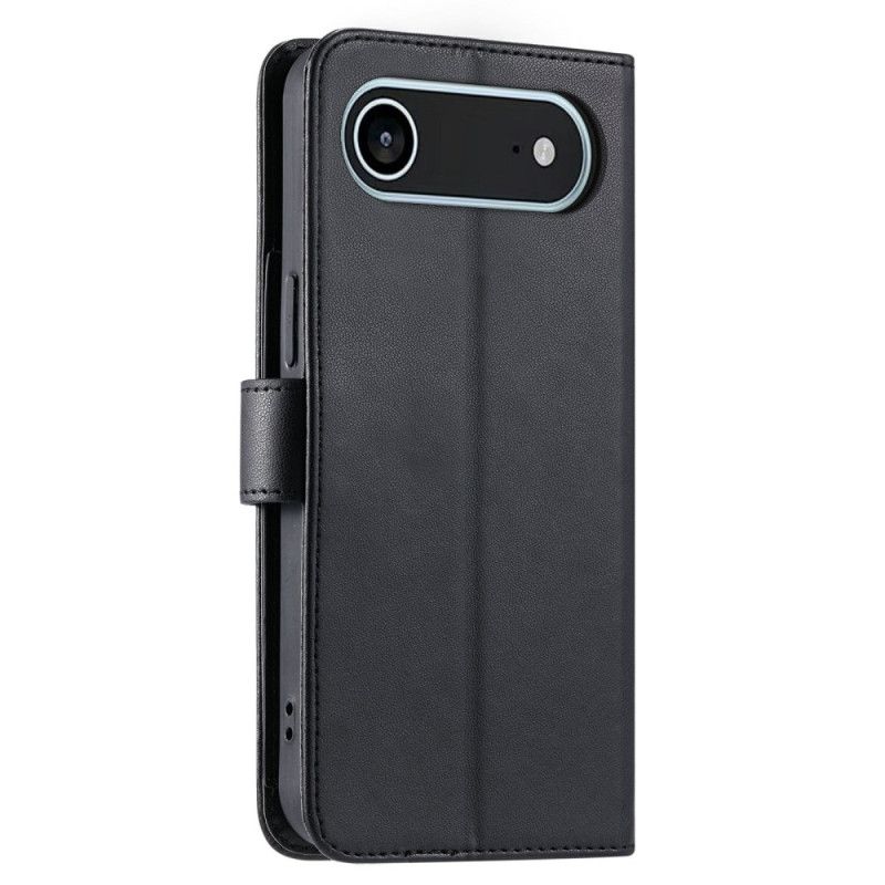 Lærdeksel Folio Deksel iPhone Air Vattert Lommebok Med Snor Og Skulderstropp