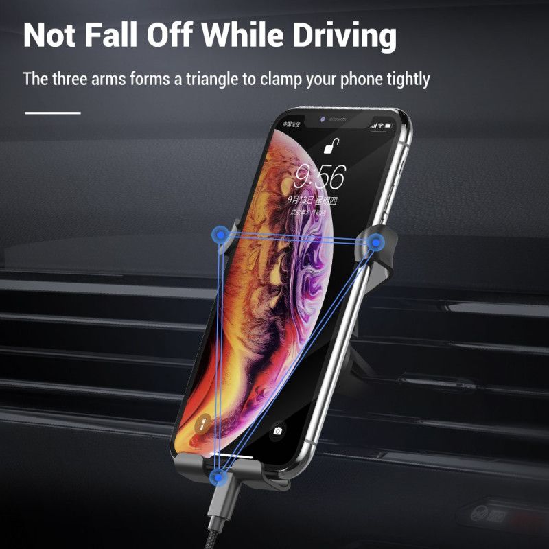 Air Vent Aluminium Effect Alloy Car Holder