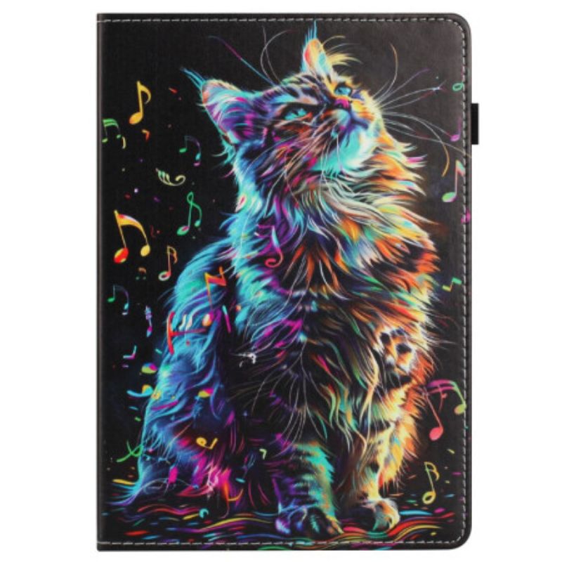 Case Etui Samsung Galaxy Tab S10 Fe Mobildeksel Musikalsk Katt