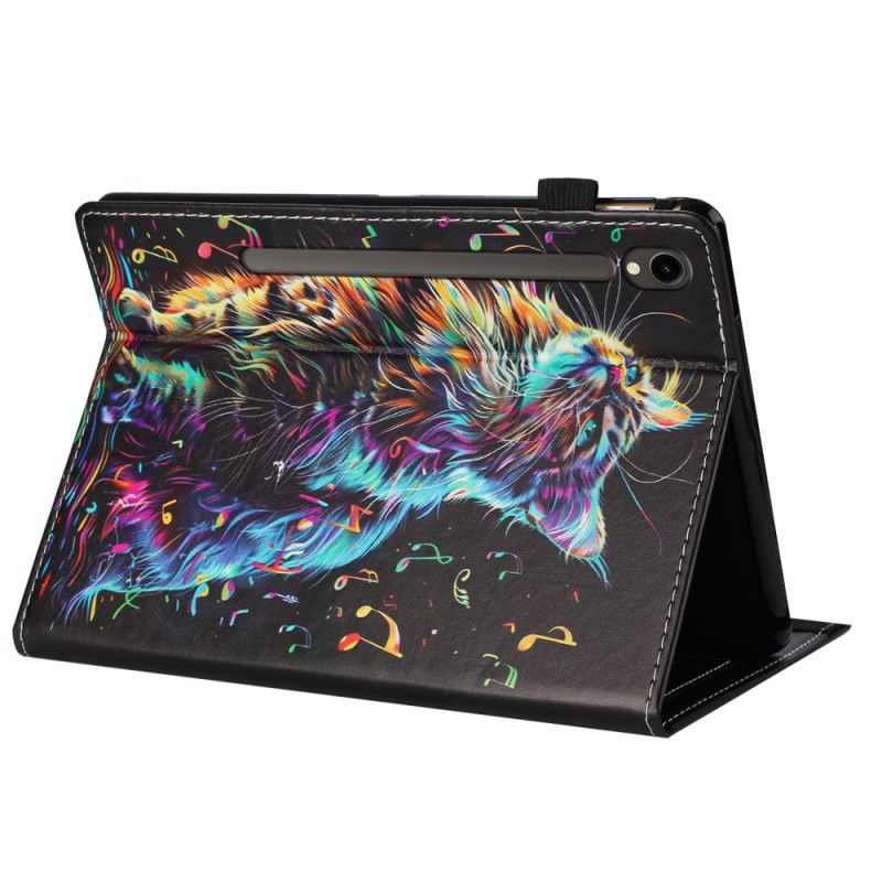 Case Etui Samsung Galaxy Tab S10 Fe Mobildeksel Musikalsk Katt