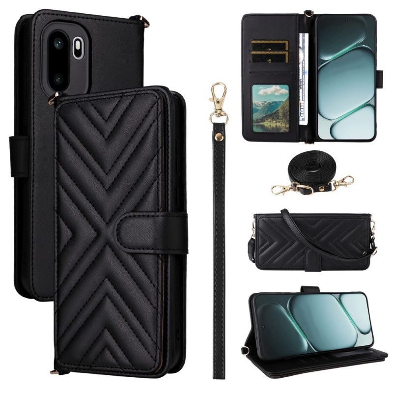 Folio Deksel Oneplus 15r 6 Kortspor Med Stropper Beskyttelse Deksel