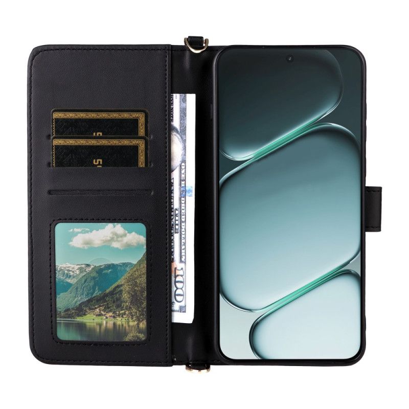 Folio Deksel Oneplus 15r 6 Kortspor Med Stropper Beskyttelse Deksel