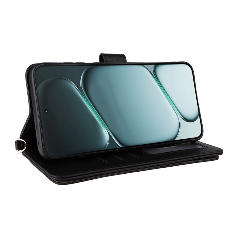 Folio Deksel Oneplus 15r 6 Kortspor Med Stropper Beskyttelse Deksel