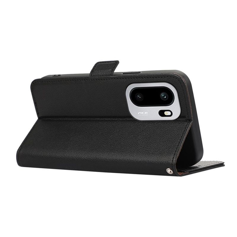 Lærdeksel Folio Deksel Oneplus 15r Mobildeksel Litchi-tekstur Abeel