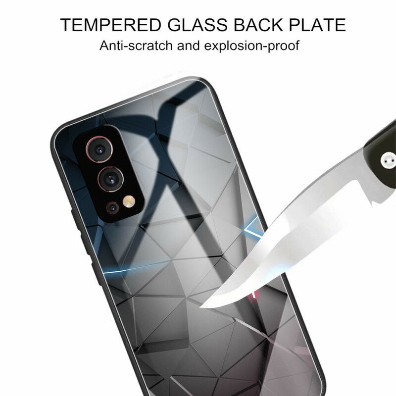 Deksel Oneplus Nord 2 5g Mobildeksel Herdet Glass Geometri