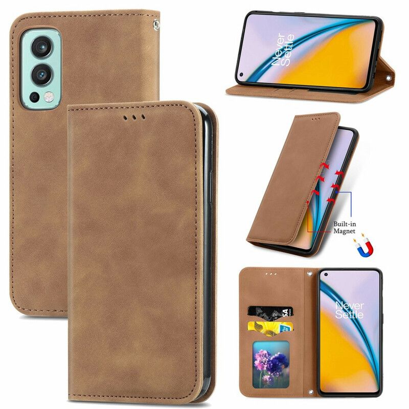 Folio Deksel Til Oneplus Nord 2 5g Skin-touch Design