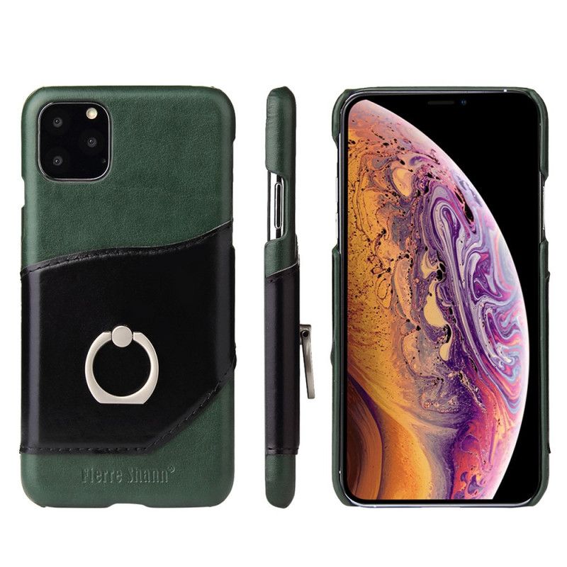 Deksel iPhone 11 Pro Rød Fierre Shann Kortholder Og Støtte Ring