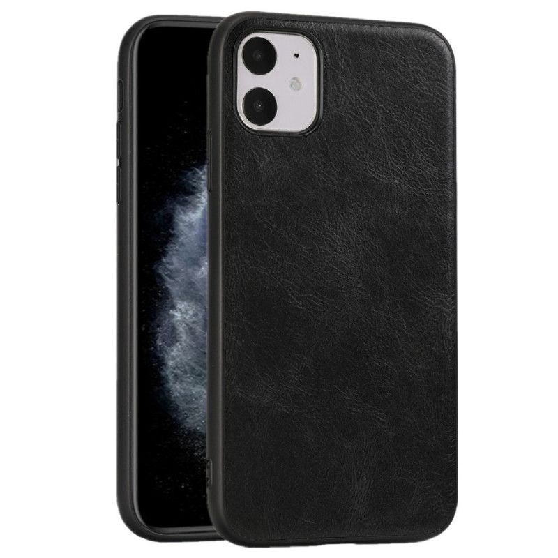 Deksel iPhone 11 Pro Svart Elegant Skinneffekt Beskyttelse