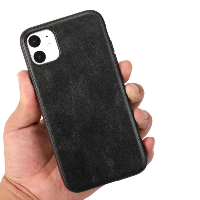 Deksel iPhone 11 Pro Svart Elegant Skinneffekt Beskyttelse