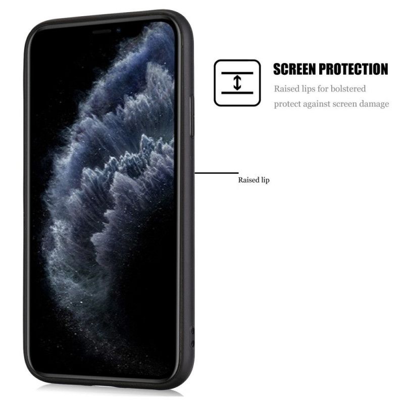 Deksel iPhone 11 Pro Svart Elegant Skinneffekt Beskyttelse