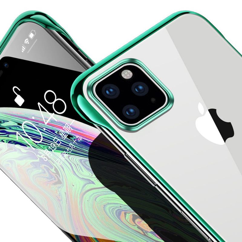Deksel iPhone 11 Pro Svart Gjennomsiktig Sulada Og Metalleffekt