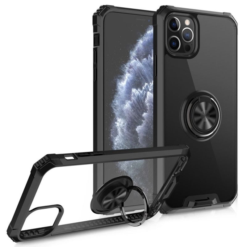 Deksel iPhone 11 Pro Svart Mobildeksel Gjennomsiktig Med Støttering