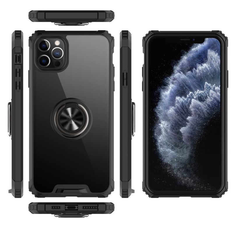 Deksel iPhone 11 Pro Svart Mobildeksel Gjennomsiktig Med Støttering