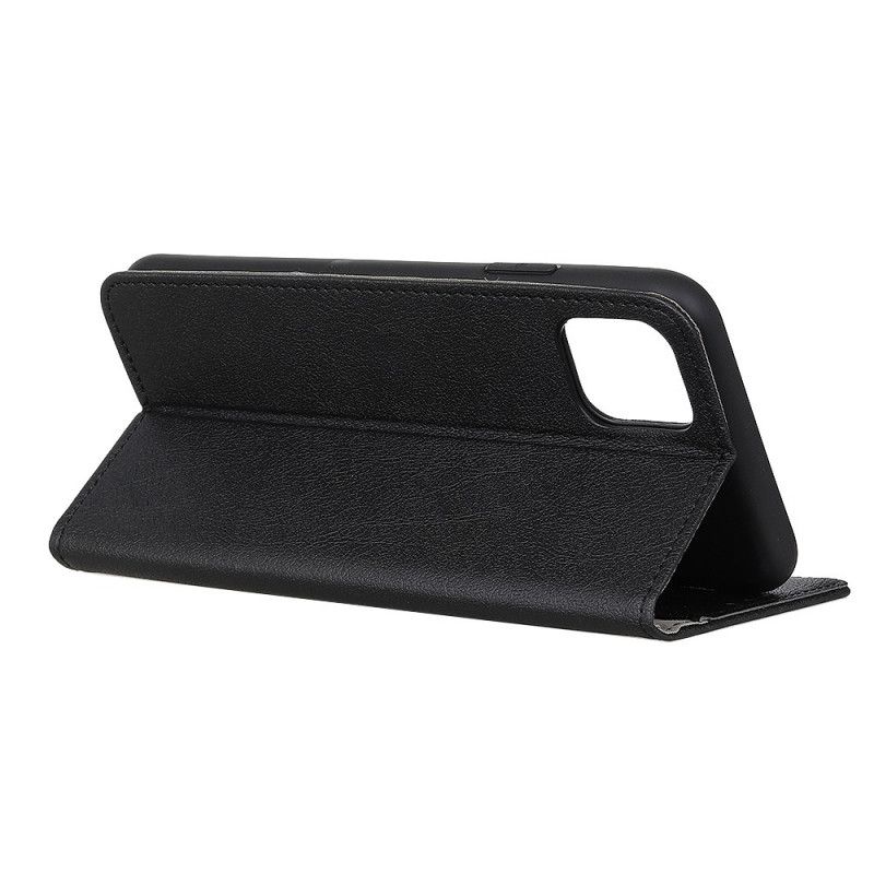 Folio Deksel for iPhone 11 Pro Svart Vanlig Lærimitasjon