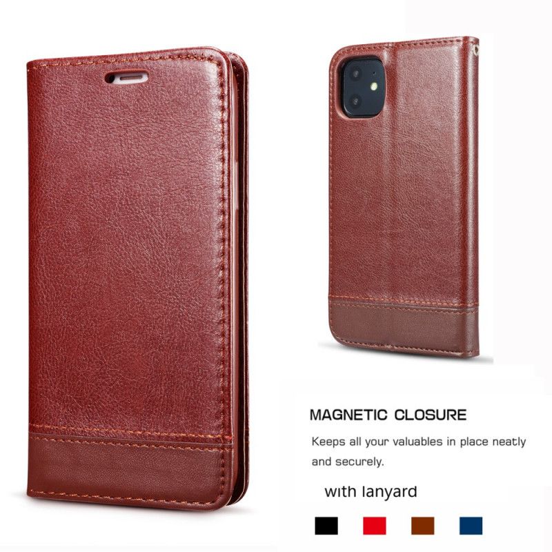 Folio Deksel iPhone 11 Pro Svart Enkel Søm