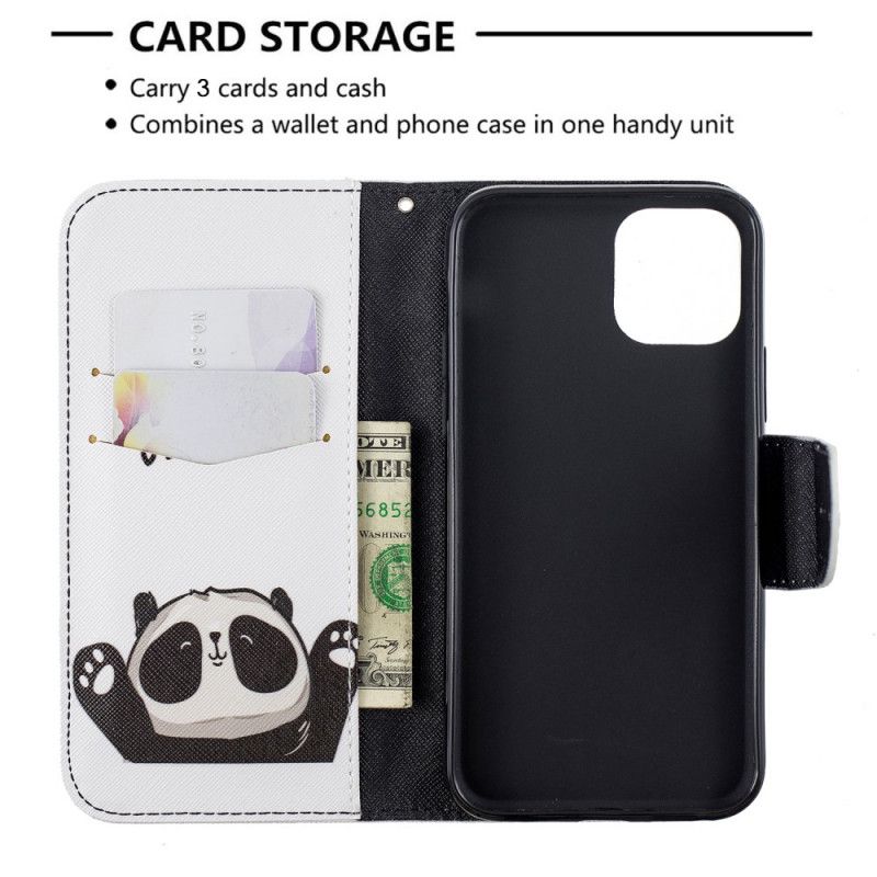 Lærdeksel Folio Deksel iPhone 11 Pro Hallo Panda