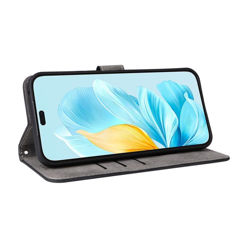 Folio Deksel Honor 200 Lite Rfid-beskyttelse I Semsket Skinn