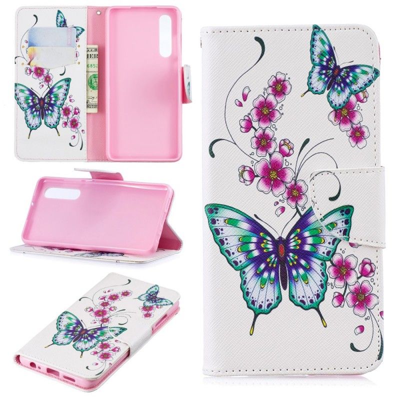 Folio Deksel Huawei P30 Fantastiske Sommerfugler
