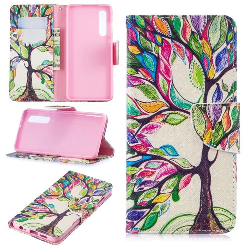 Folio Deksel Huawei P30 Farget Tre