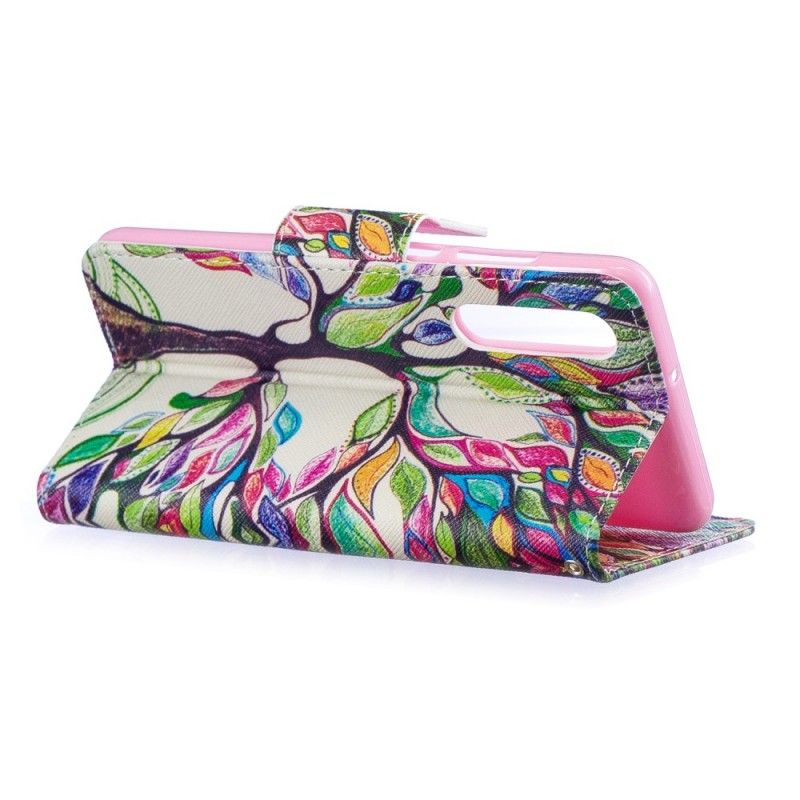 Folio Deksel Huawei P30 Farget Tre