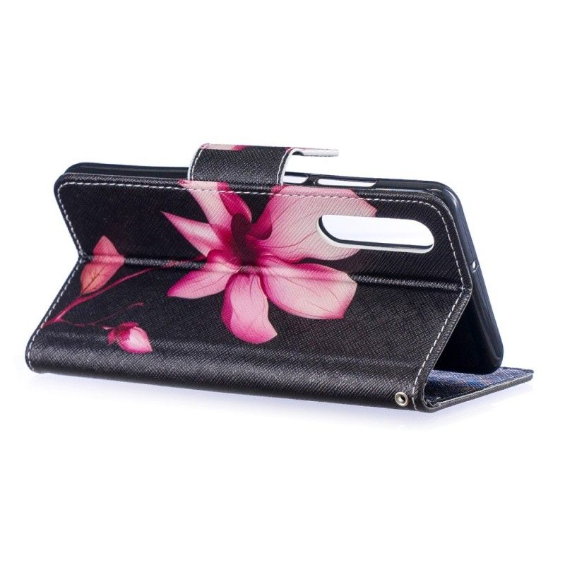 Folio Deksel Huawei P30 Rosa Blomst Beskyttelse