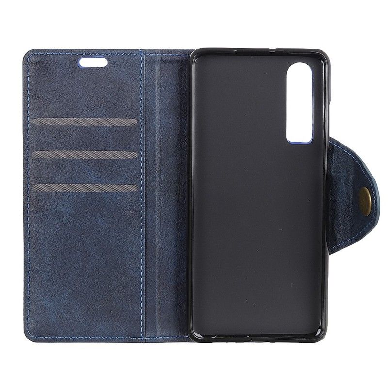 Folio Deksel Huawei P30 Vintage Kunstlær-Knapp