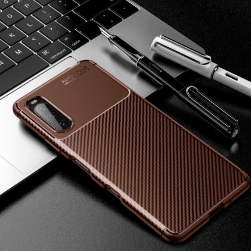 Deksel Sony Xperia 10 Iii Fleksibel Karbonfiber