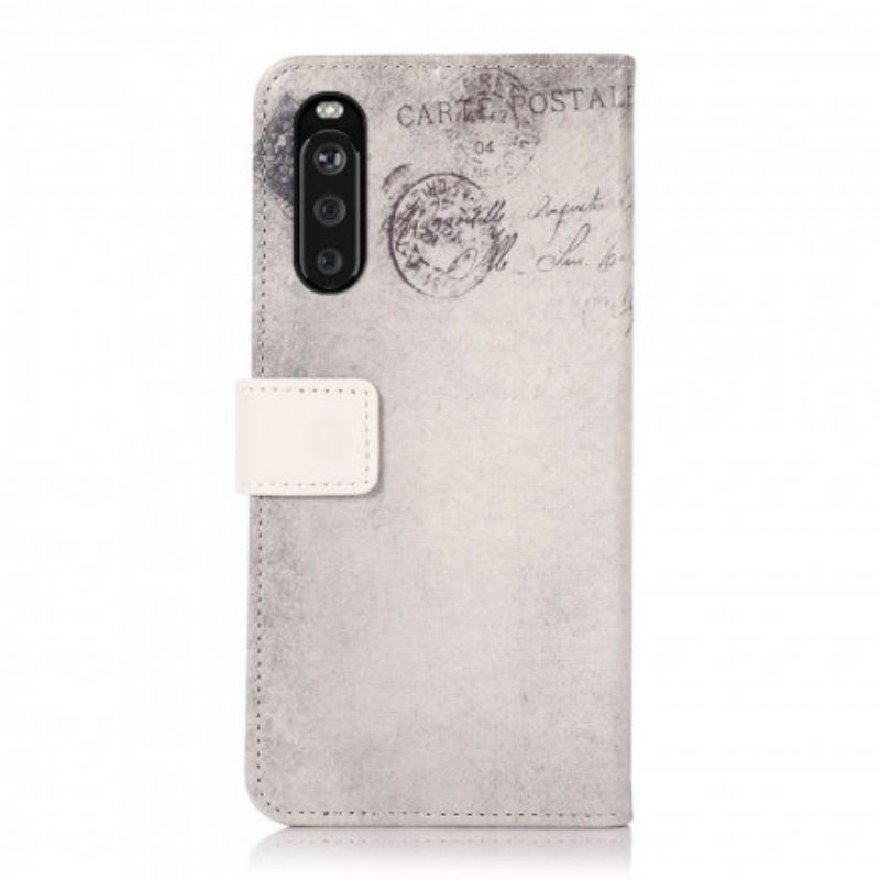 Folio Deksel Sony Xperia 10 Iii Traveler Cat Beskyttelse Deksel