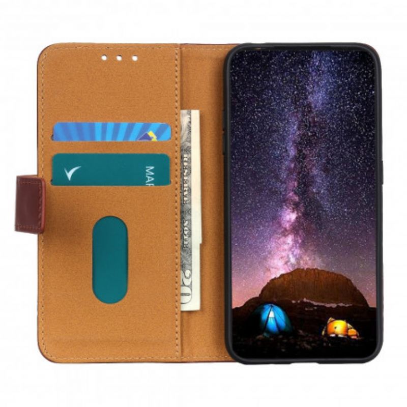 Folio Deksel Sony Xperia 10 Iii Trefarget Skinneffekt Beskyttelse Deksel