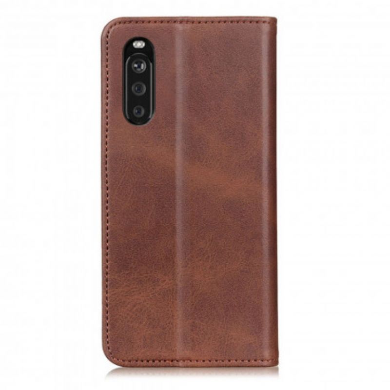 Folio Deksel Til Sony Xperia 10 Iii Split Leather Elegance